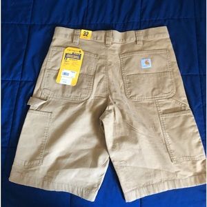 Carhartt 103652 Rugged Flex Relaxed Fit Canvas Utility Work Short 11”size 32 NEW
